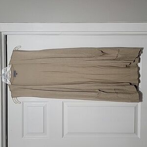 Joseph A Long Duster Maxi Vest 100% Rayon Knee Length Open Front Pockets Soft